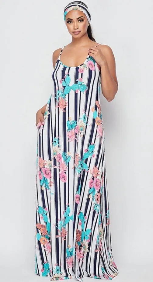 Maxi Dress with Bandanna