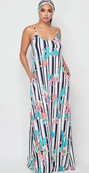 Maxi Dress with Bandanna