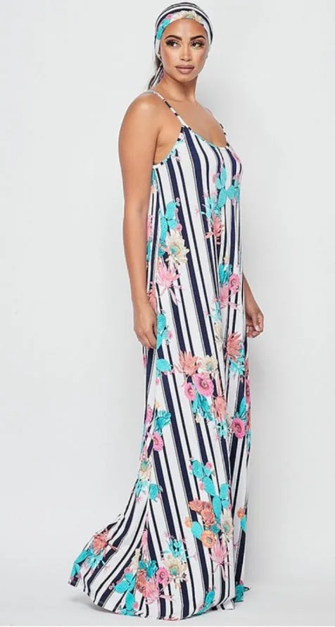 Maxi Dress with Bandanna