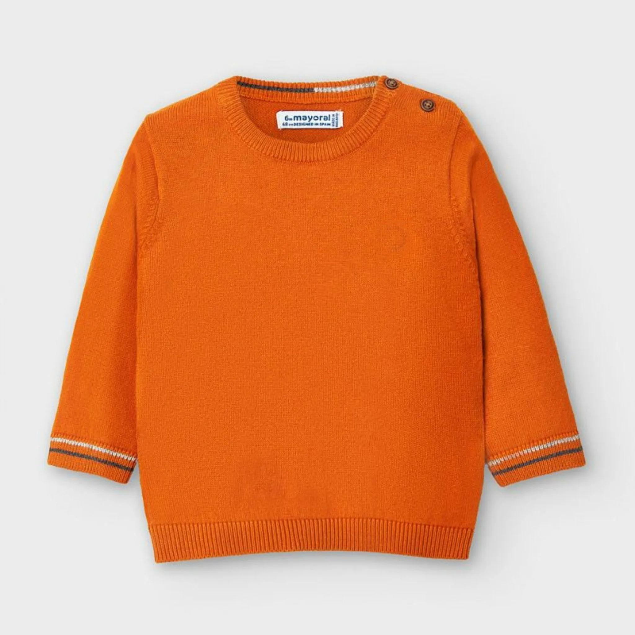 Mayoral Baby & Toddler Boys Orange Basic Round Neck Sweater