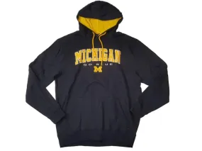 Michigan Wolverines Colosseum Navy & Yellow Long Sleeve Hoodie Sweatshirt (L)