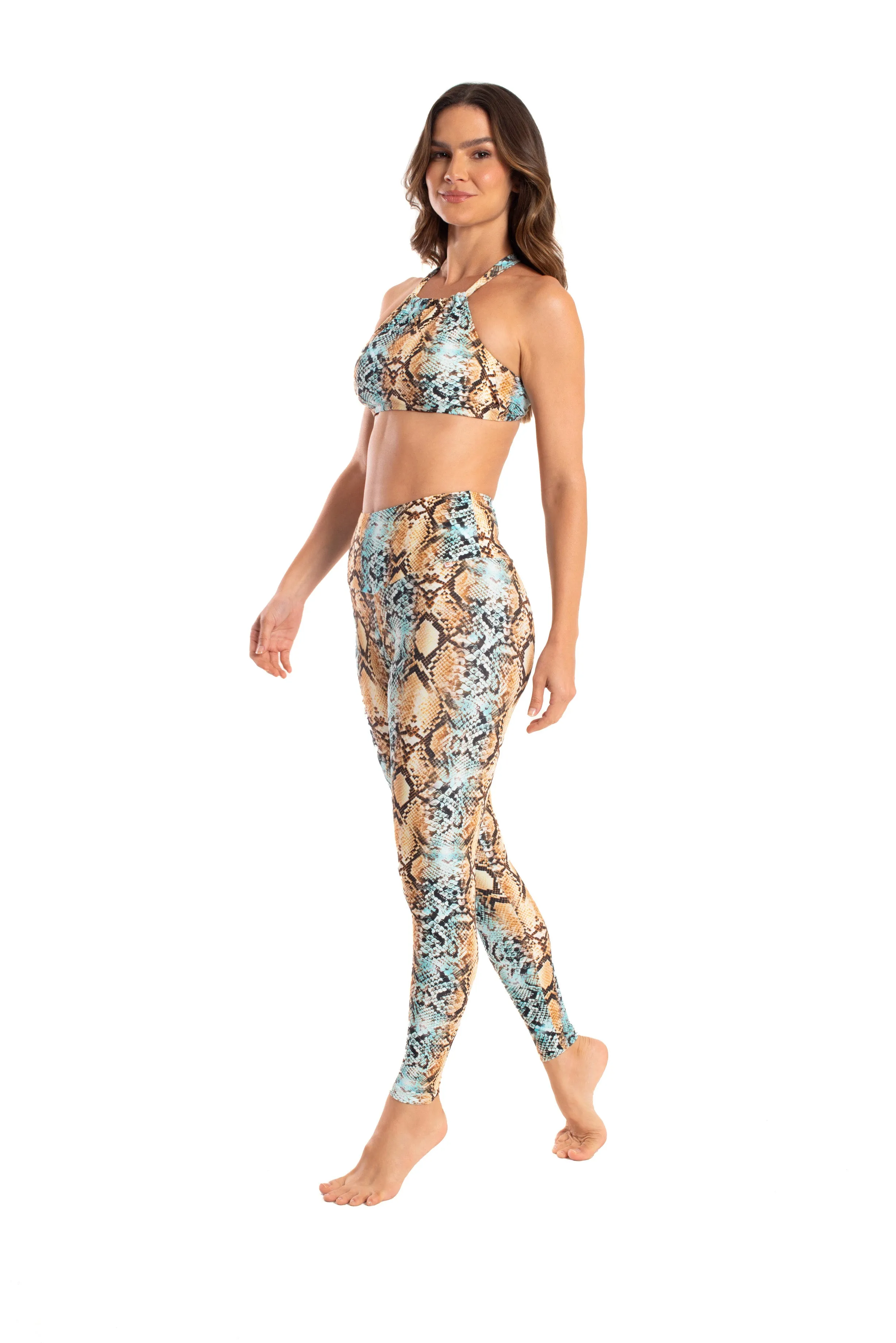 Mid Rise Leggings, Sky Cobra, Cool Form Light