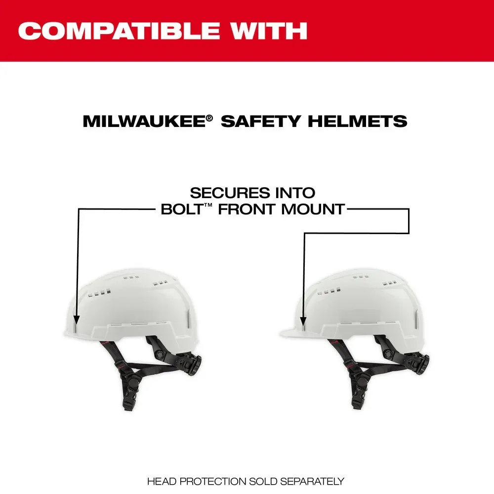 Milwaukee 48-73-1411 BOLT Eye Visor / Face Shield - Clear Dual Coat Lens with Head Lamp Mount Bracket (Compatible with Milwaukee Safety Helmets)