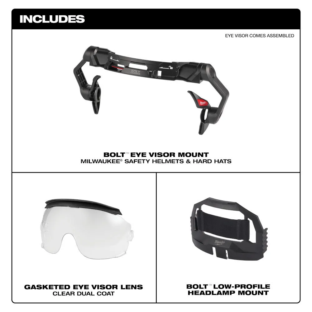 Milwaukee 48-73-1412 BOLT Gasketed Eye Visor - Clear Dual Coat Lens