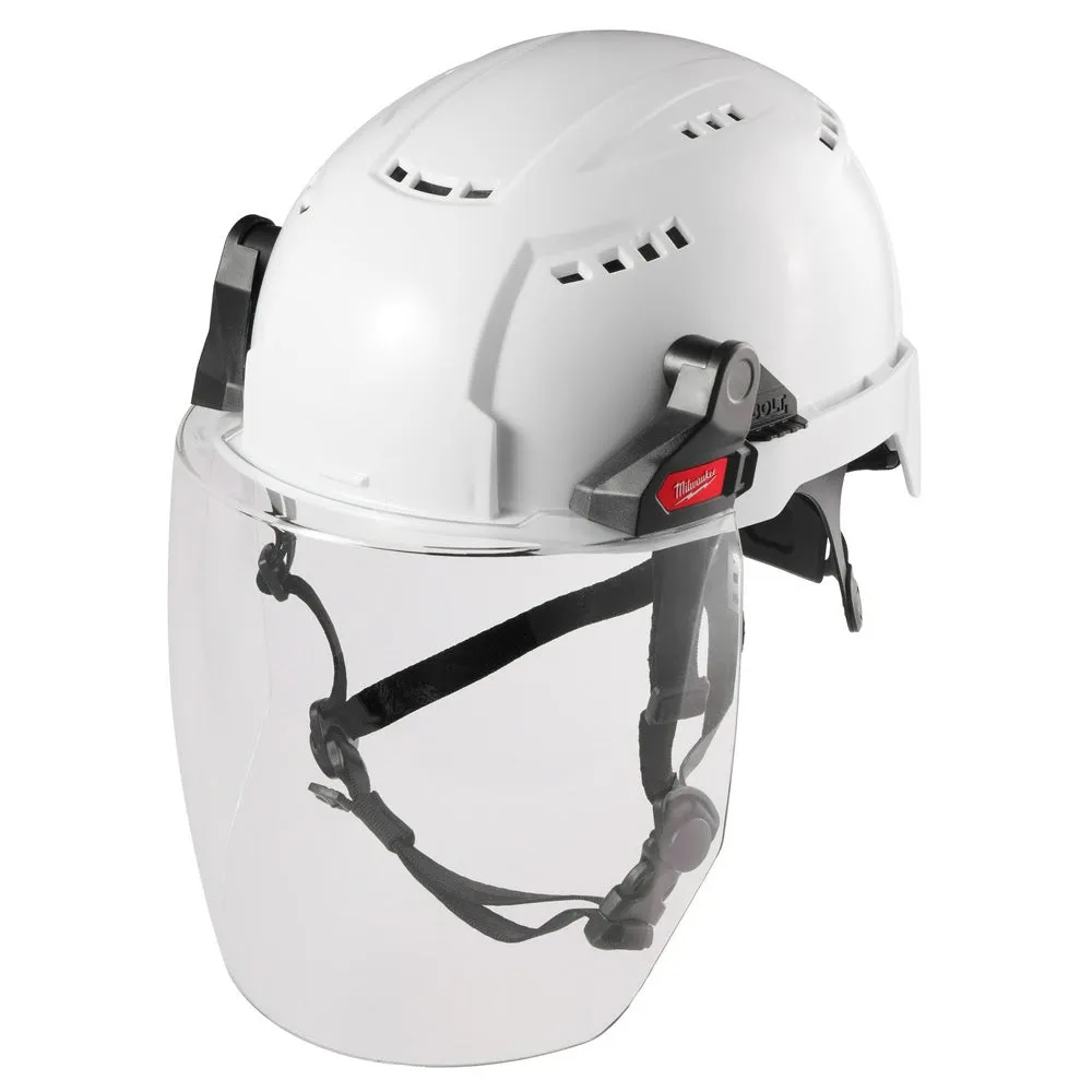 Milwaukee 48-73-1421 BOLT Full Face Shield - Clear Dual Coat Lens (Compatible with Milwaukee Safety Helmet [No Brim])