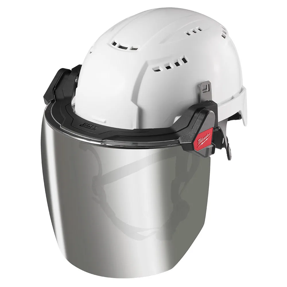 Milwaukee 48-73-1429 BOLT Full Face Shield - Mirrored Dual Coat Lens (Compatible with Milwaukee BOLT Safety Helmets & BOLT Hard Hats)