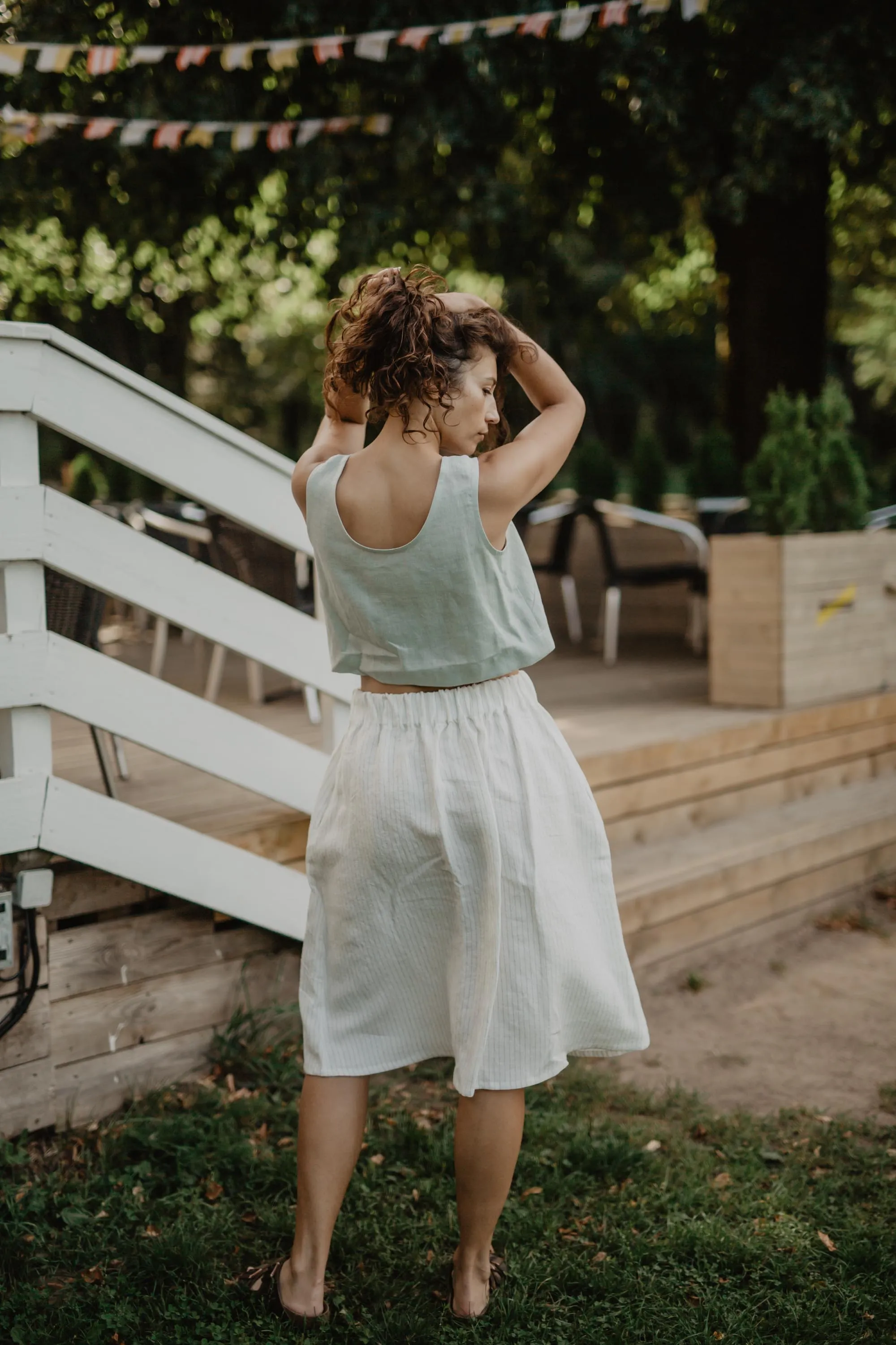 Mini linen crop top PIPPA by AmourLinen