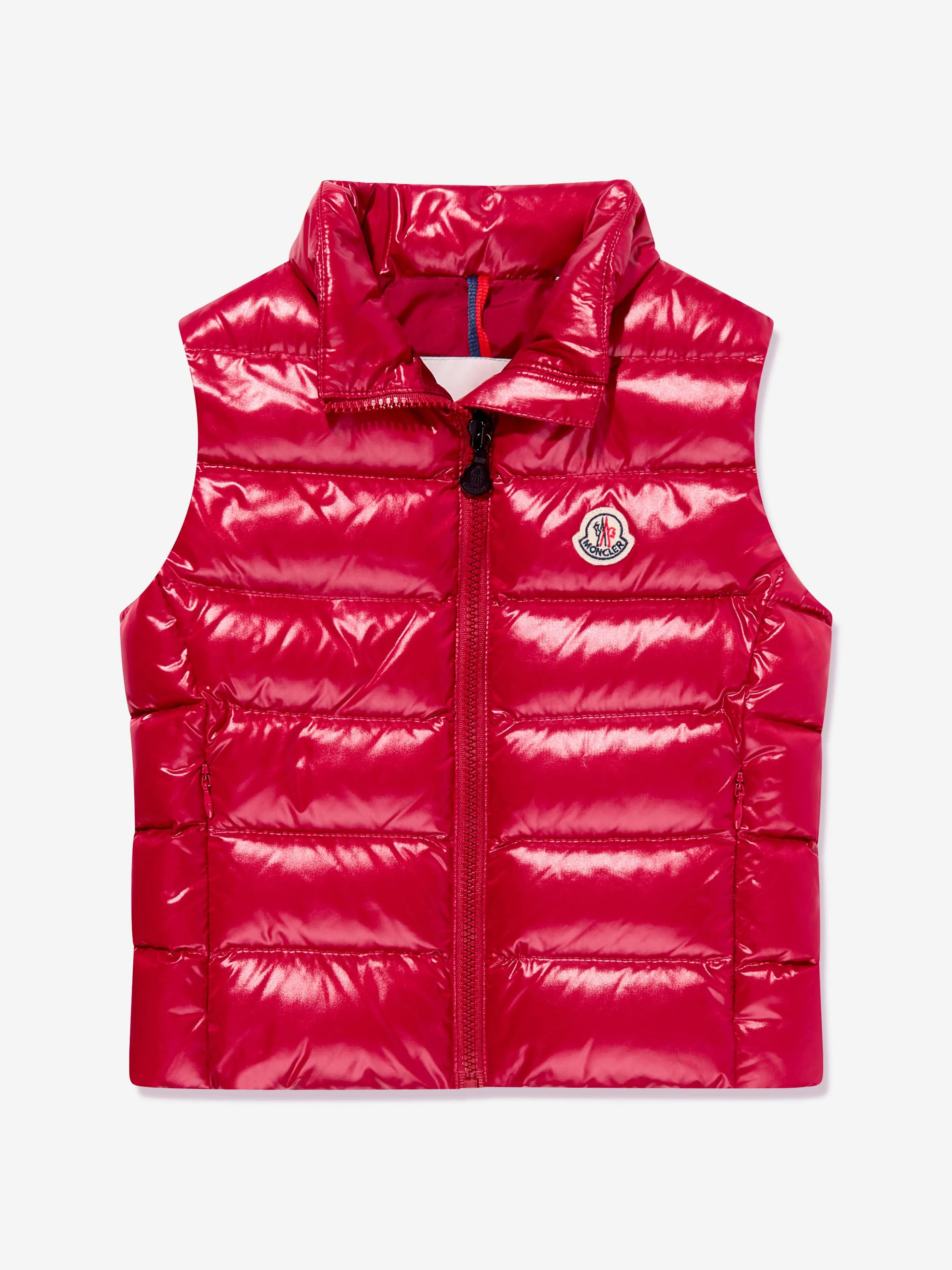 Moncler Enfant Girls Down Padded Ghany Gilet in Red