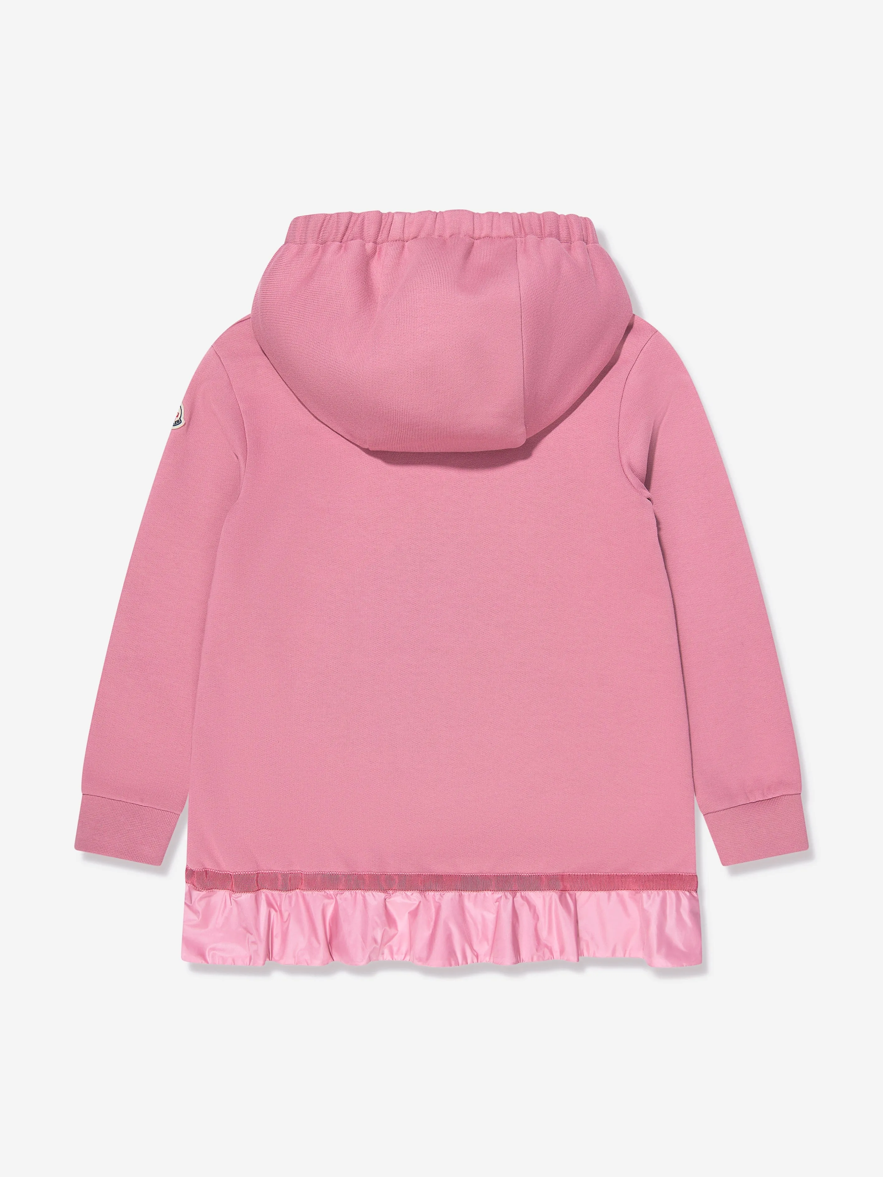 Moncler Enfant Girls Hooded Sweater Dress in Pink