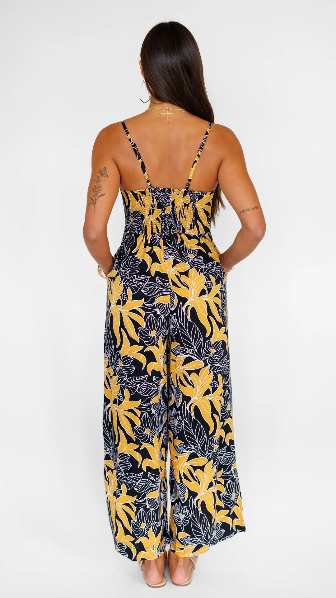 Morena Jumpsuit / Tropical Black