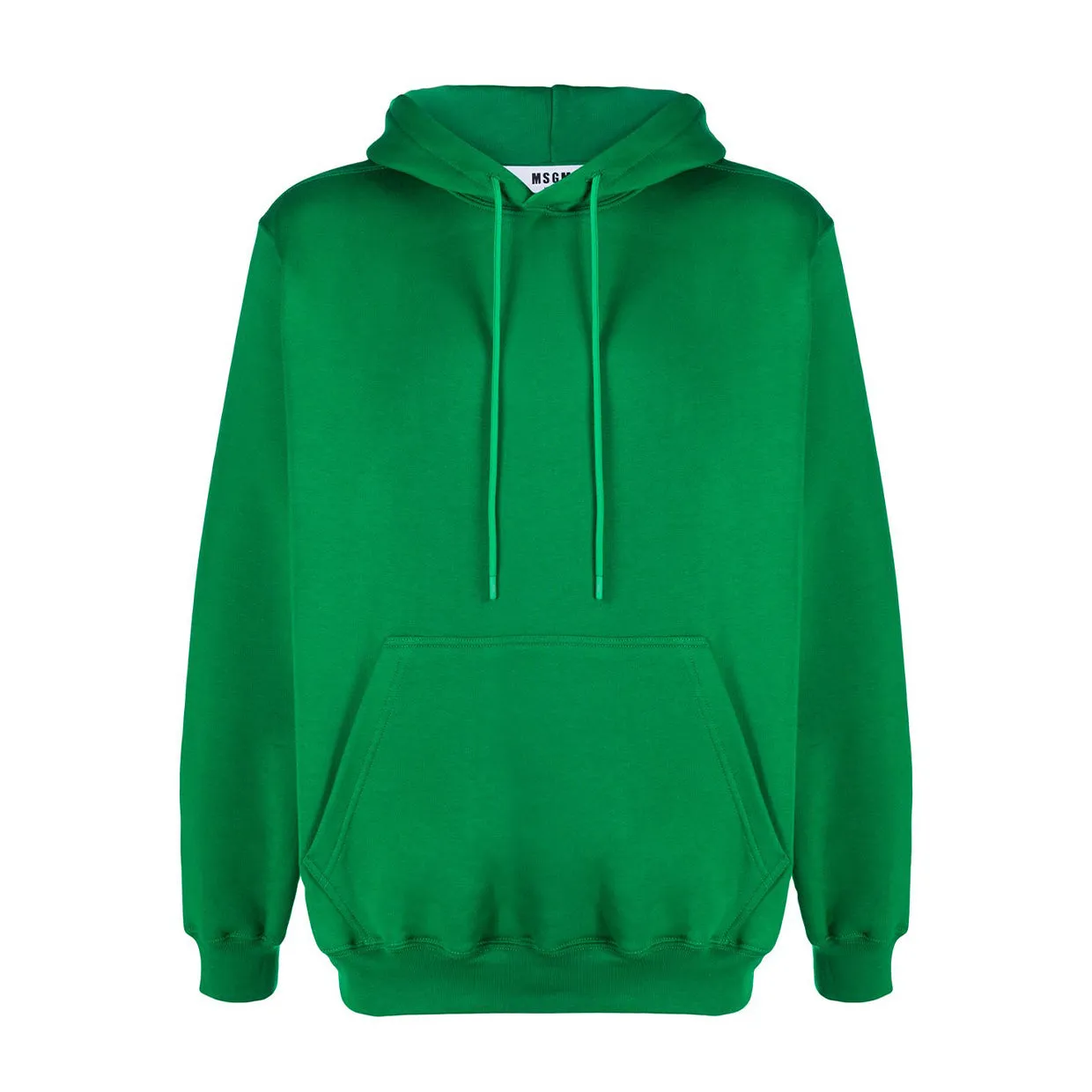 MSGM Green Sweatshirt Logo Print Hoodie