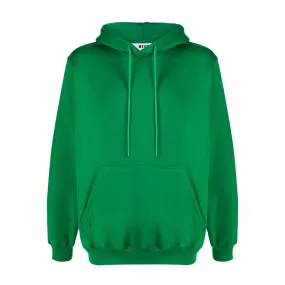 MSGM Green Sweatshirt Logo Print Hoodie