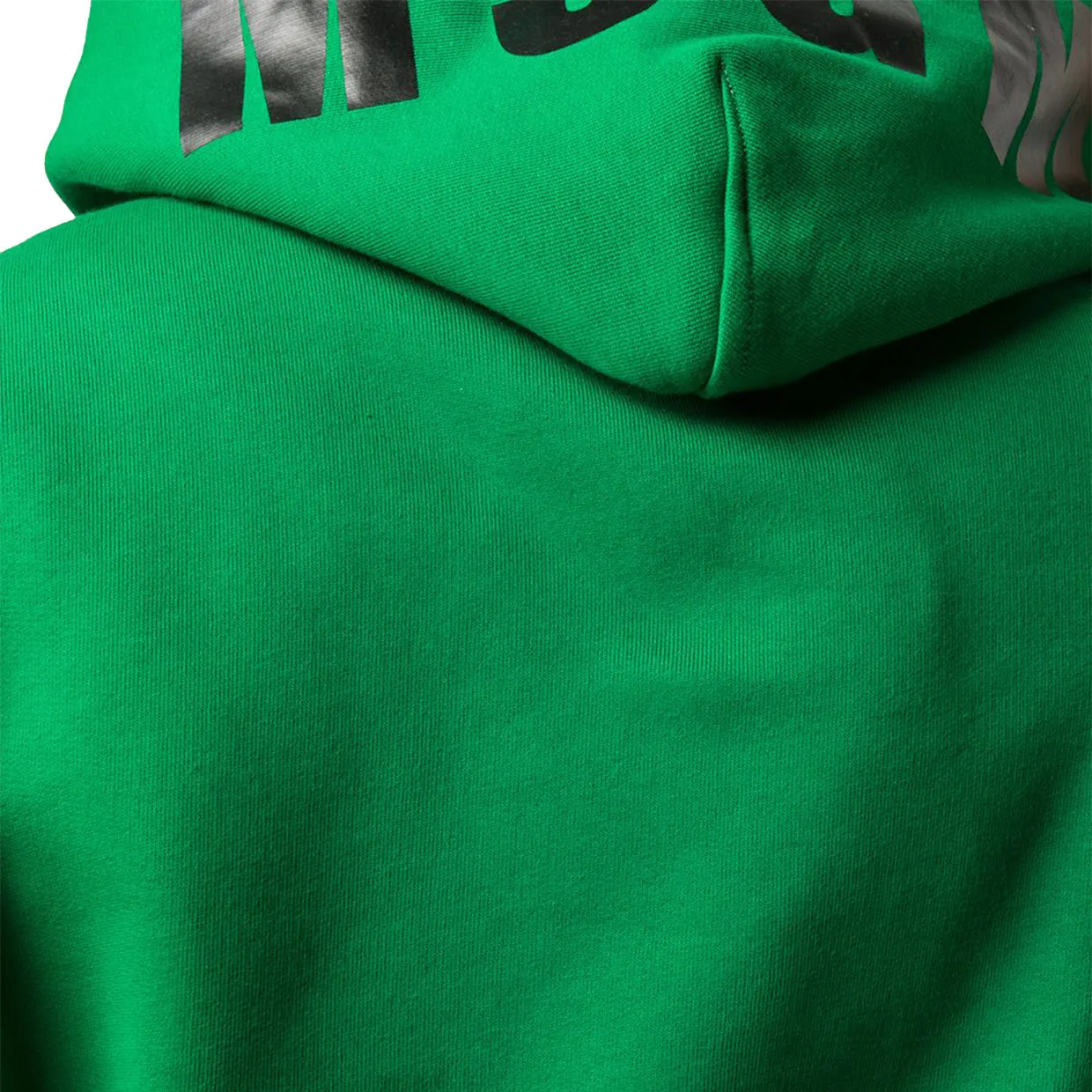 MSGM Green Sweatshirt Logo Print Hoodie