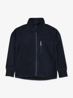 Navy Waterproof Kids Fleece Jacket