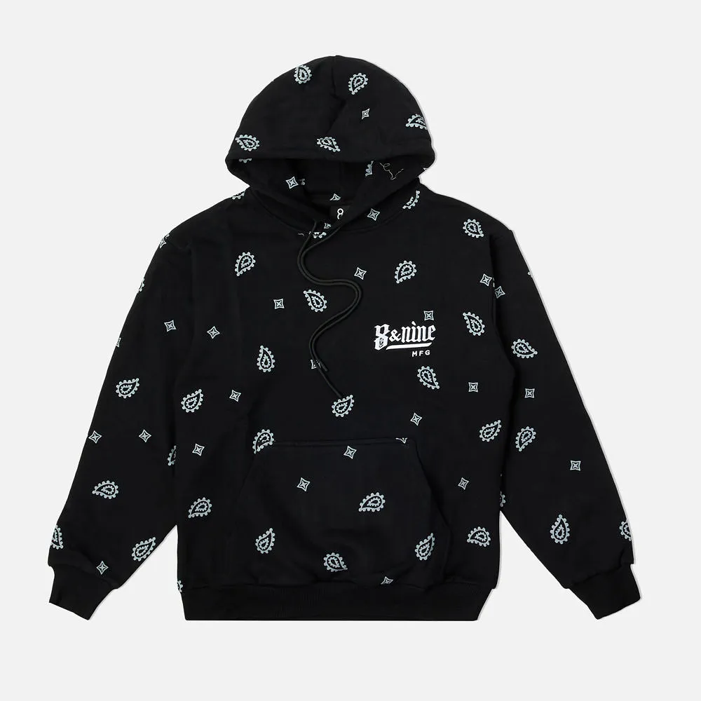 No Love Paisley Hoodie Black