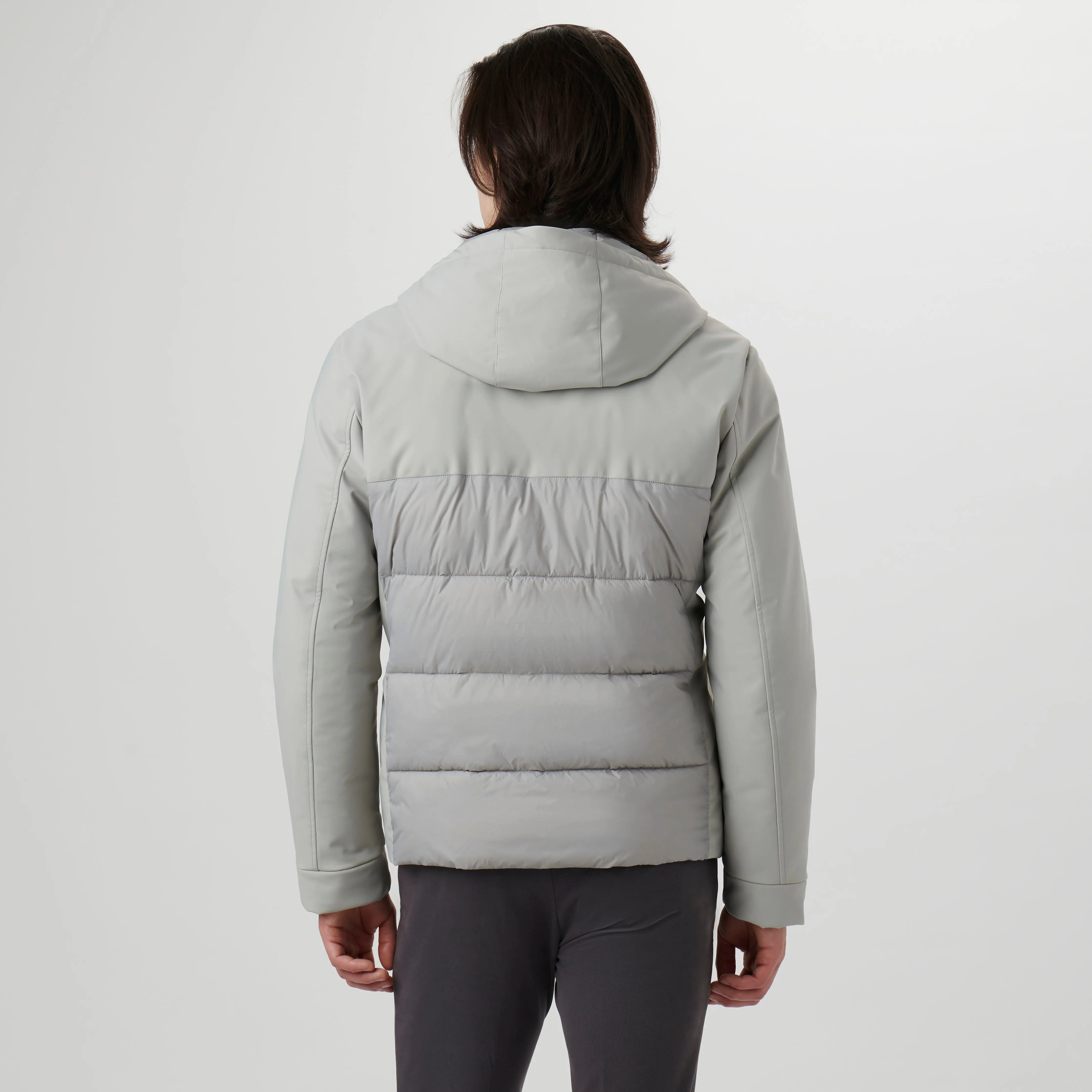 Nylon Puffer Jacket with Hood