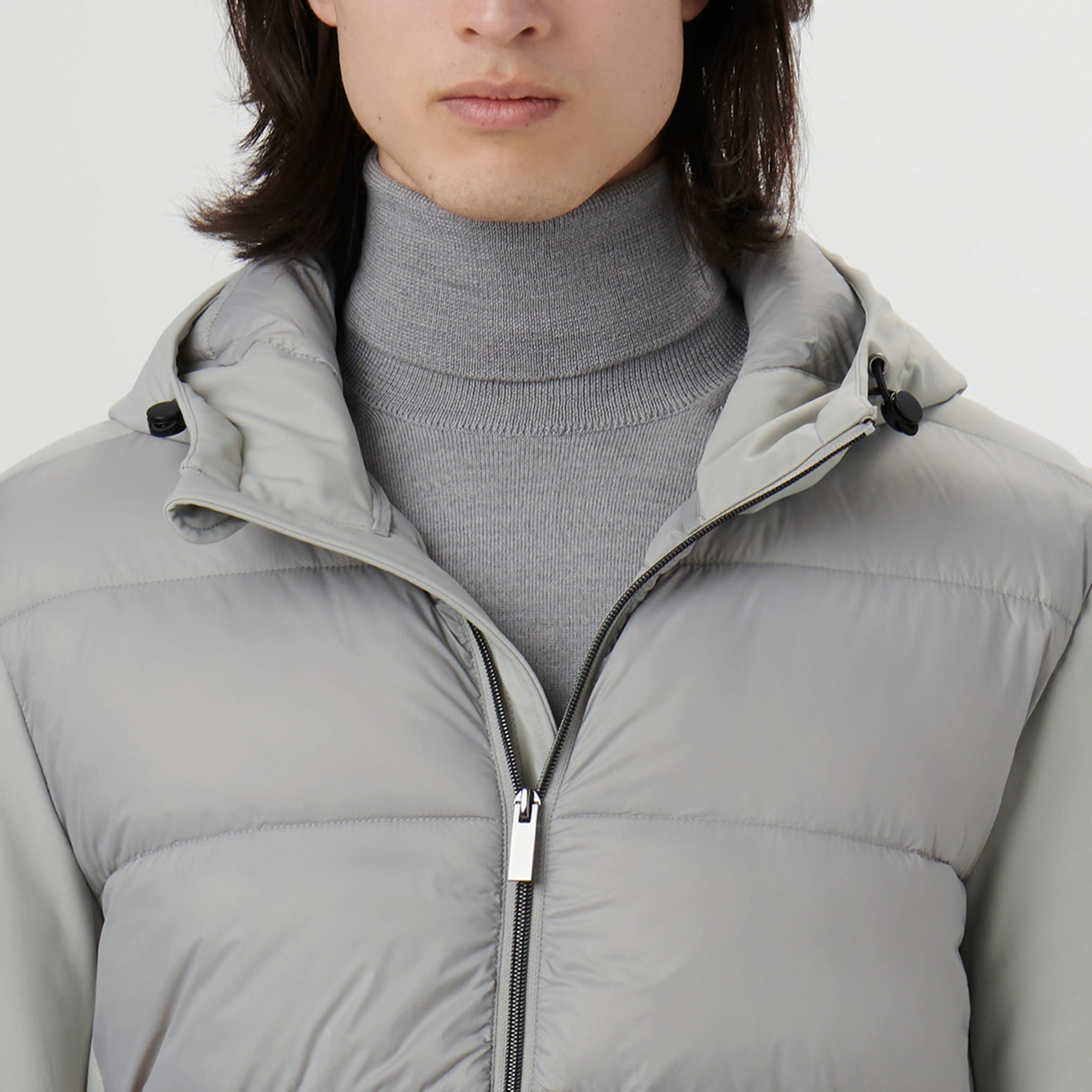 Nylon Puffer Jacket with Hood