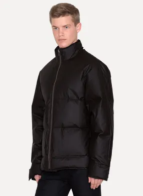 Onyx Shade Wax Cotton Down Fill Puffer