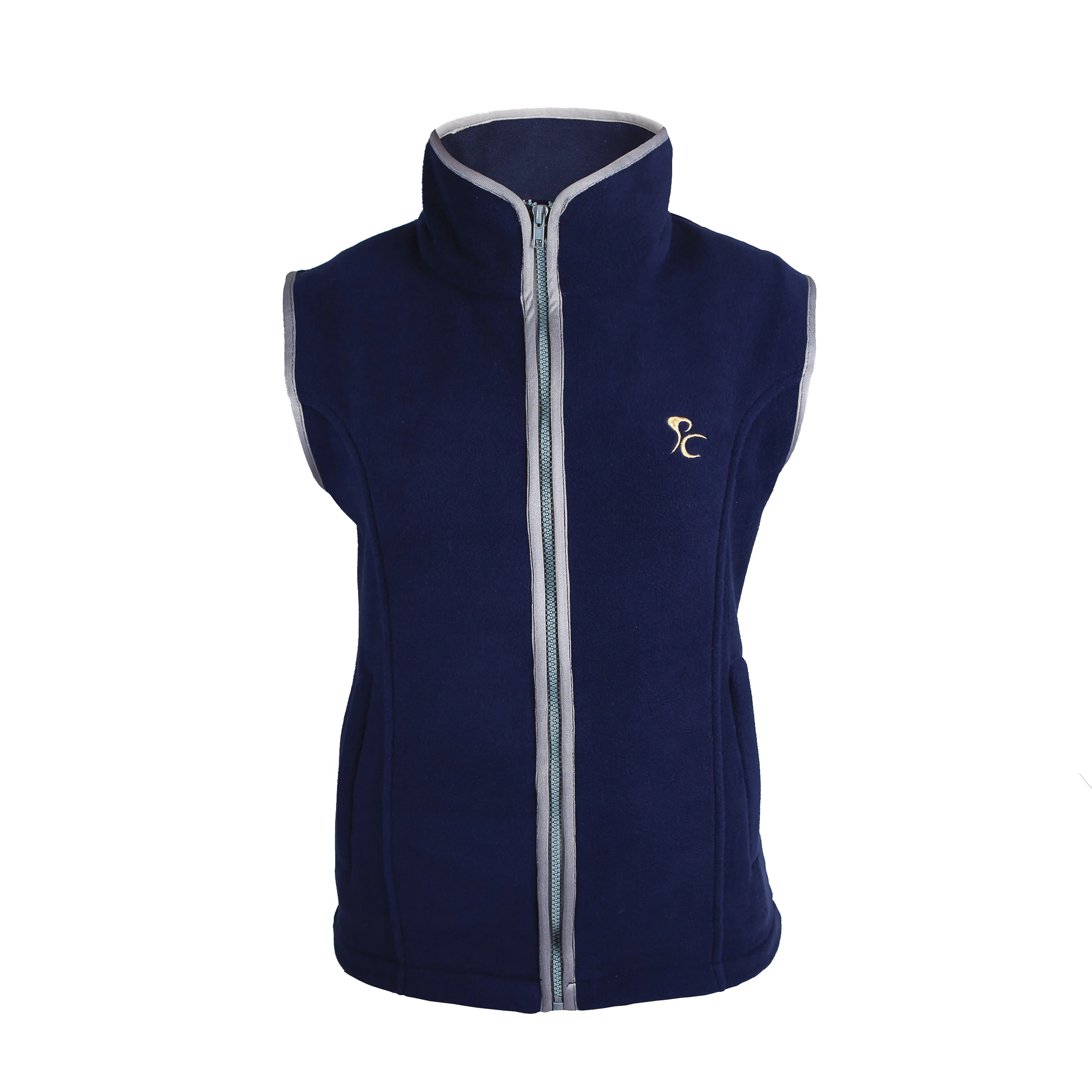 Paddock Fleece Waistcoat Navy By Pc Racewear