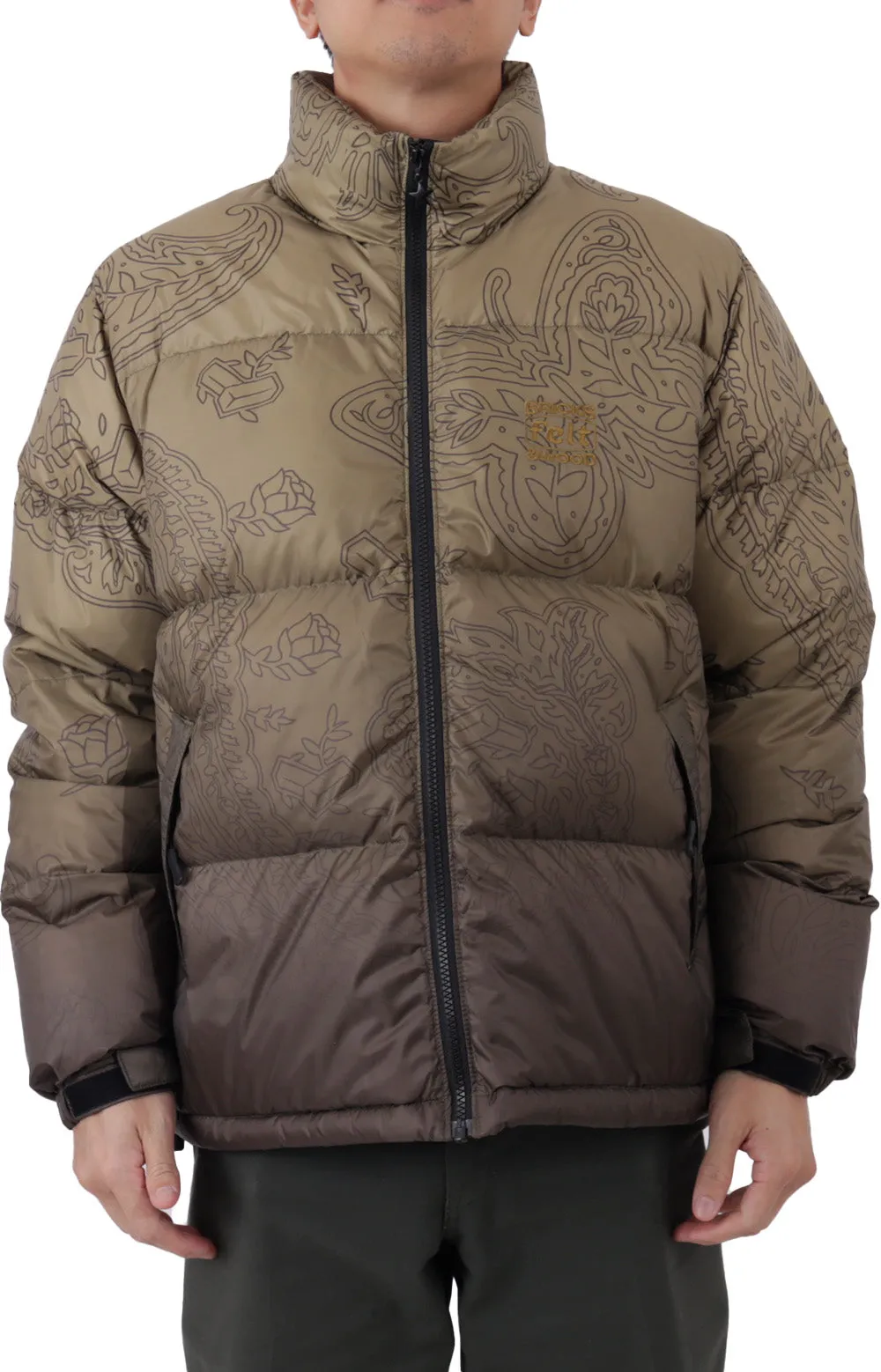 Paisley Patterned Butterfly Puffer Jacket