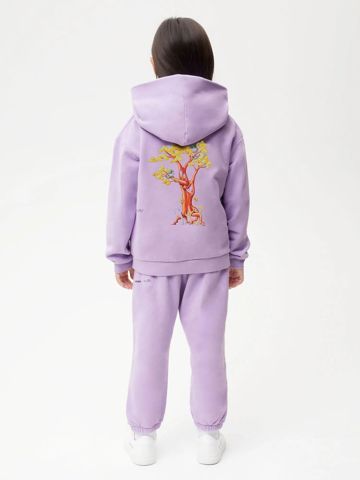 PANGAIA x Kenny Scharf Kids' 365 Hoodie—orchid purple