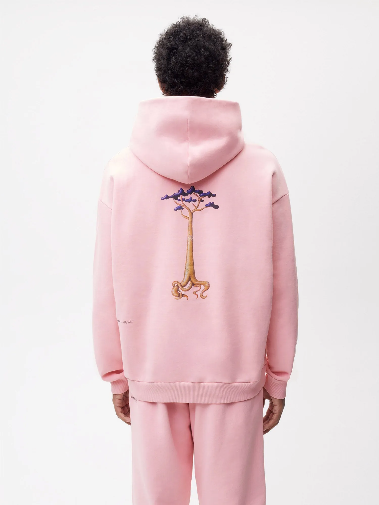 PANGAIA x Kenny Scharf Signature Hoodie—sakura pink