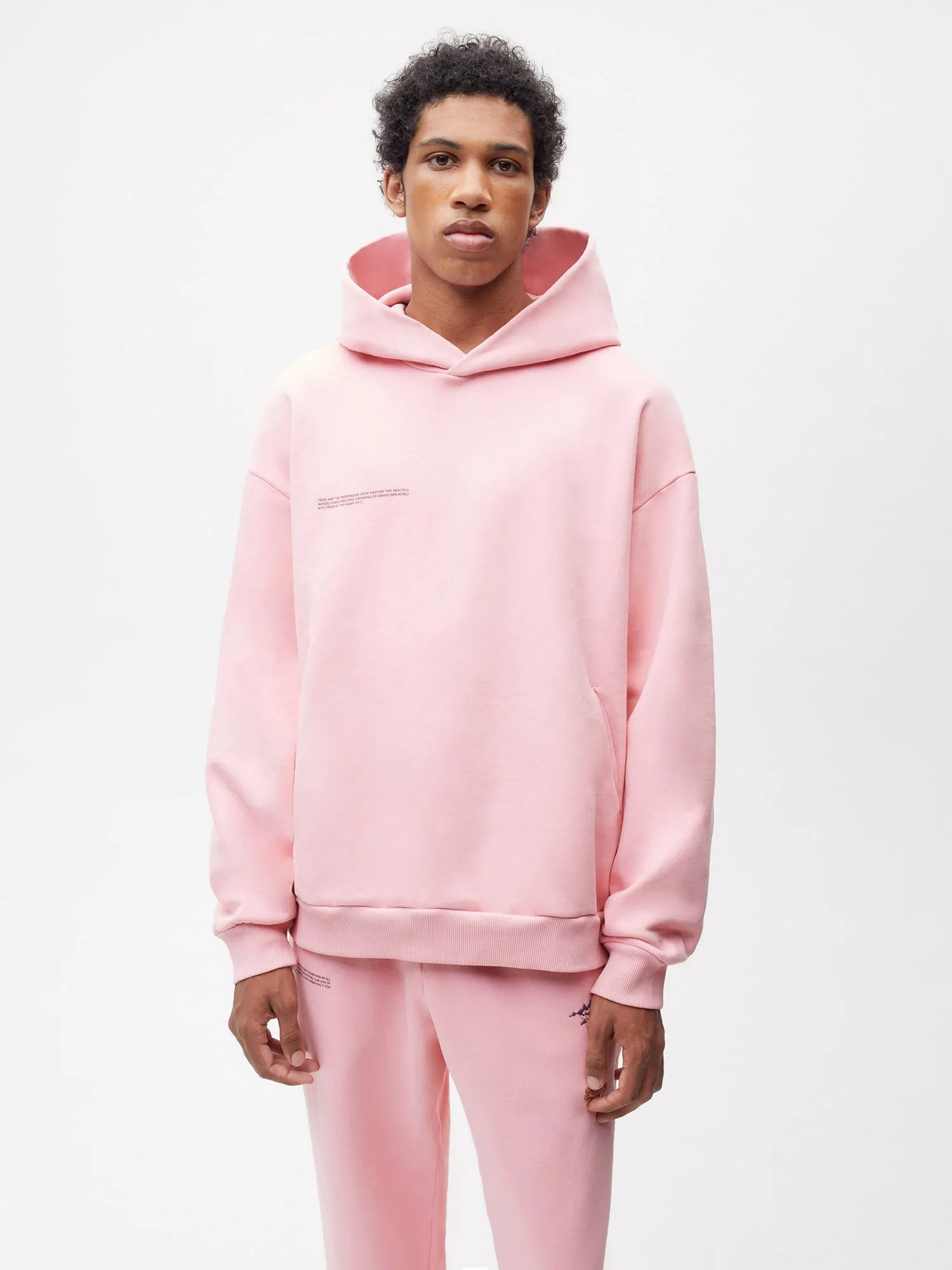 PANGAIA x Kenny Scharf Signature Hoodie—sakura pink