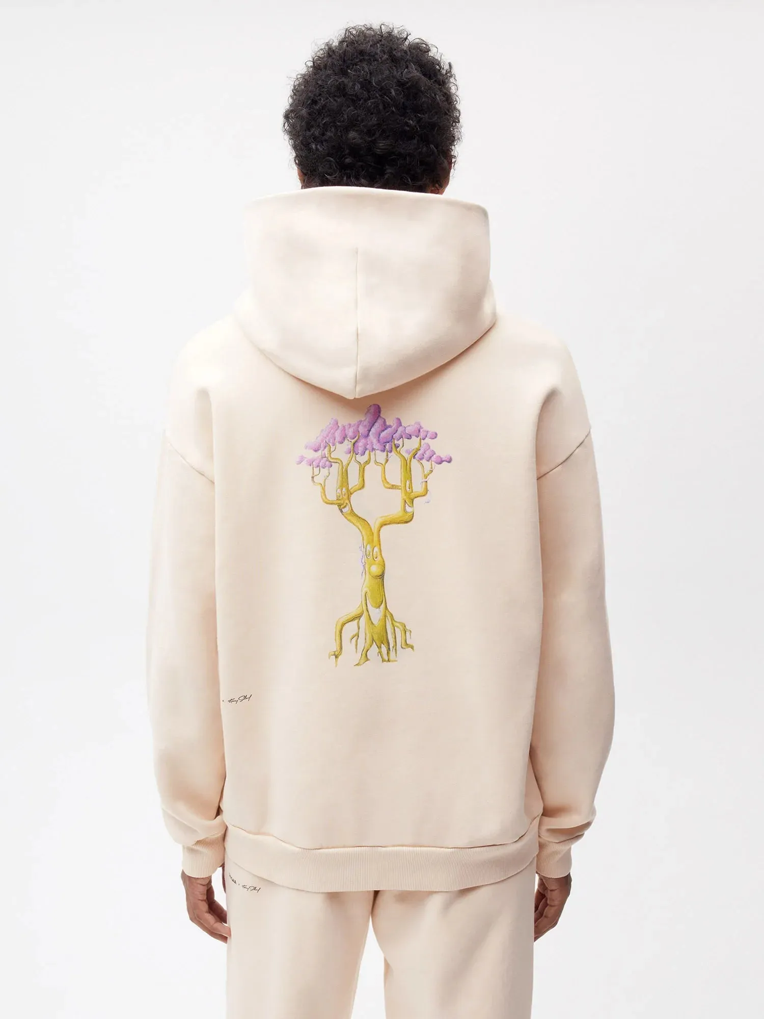 PANGAIA x Kenny Scharf Signature Hoodie—sand