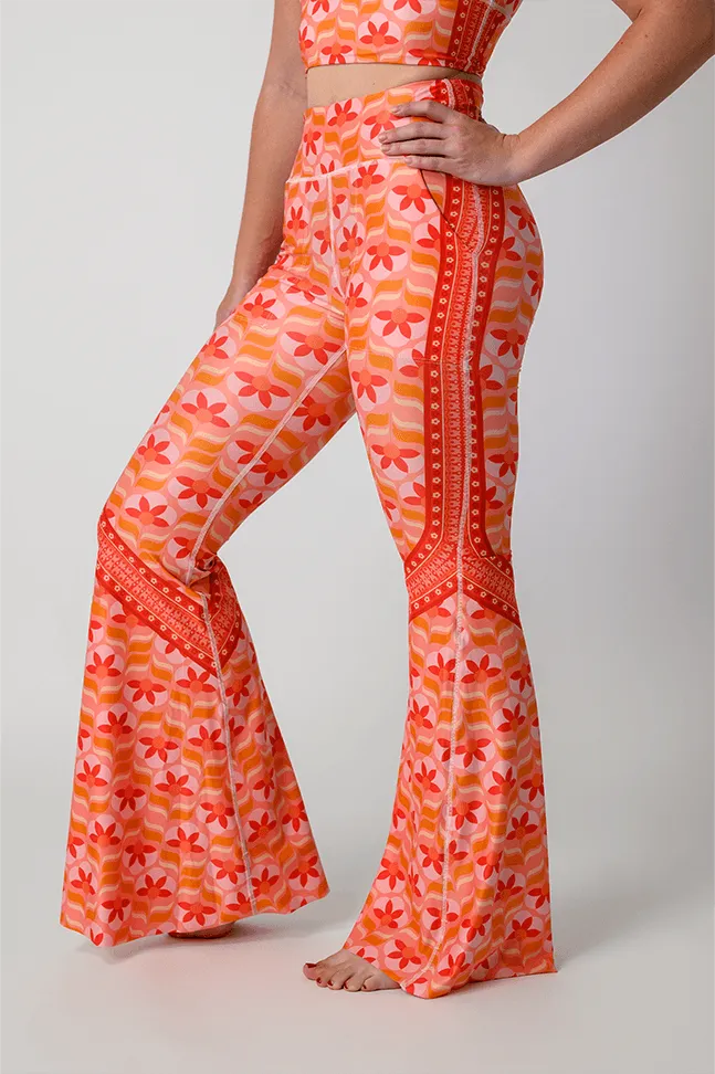 Peach Out Printed Bell Bottoms 2.0