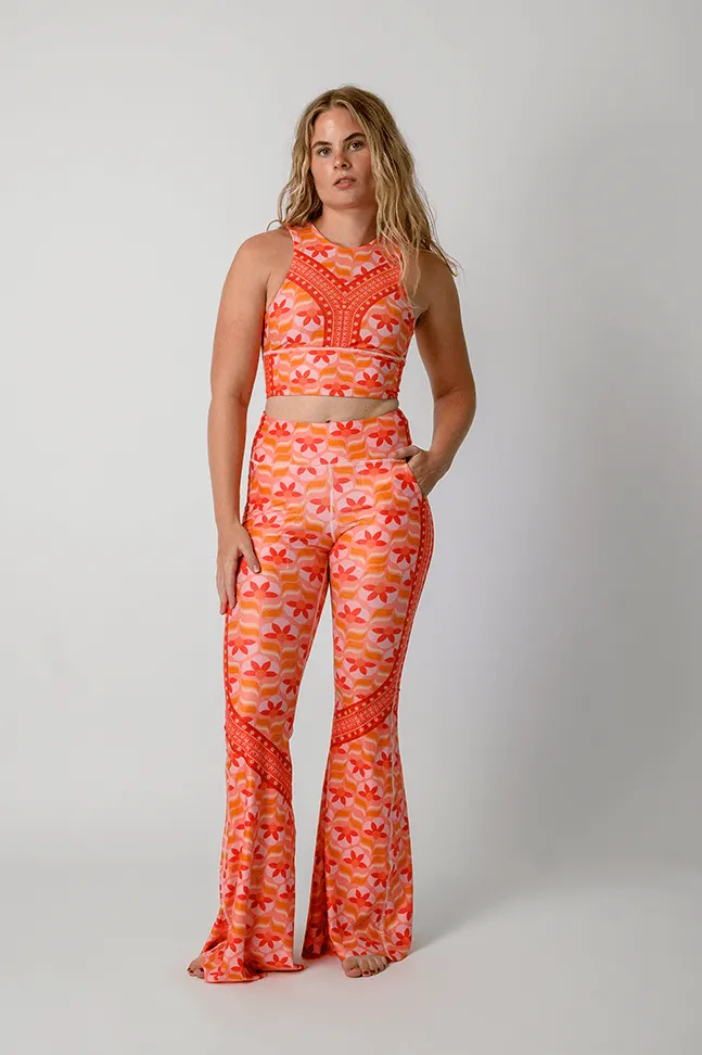 Peach Out Printed Bell Bottoms 2.0