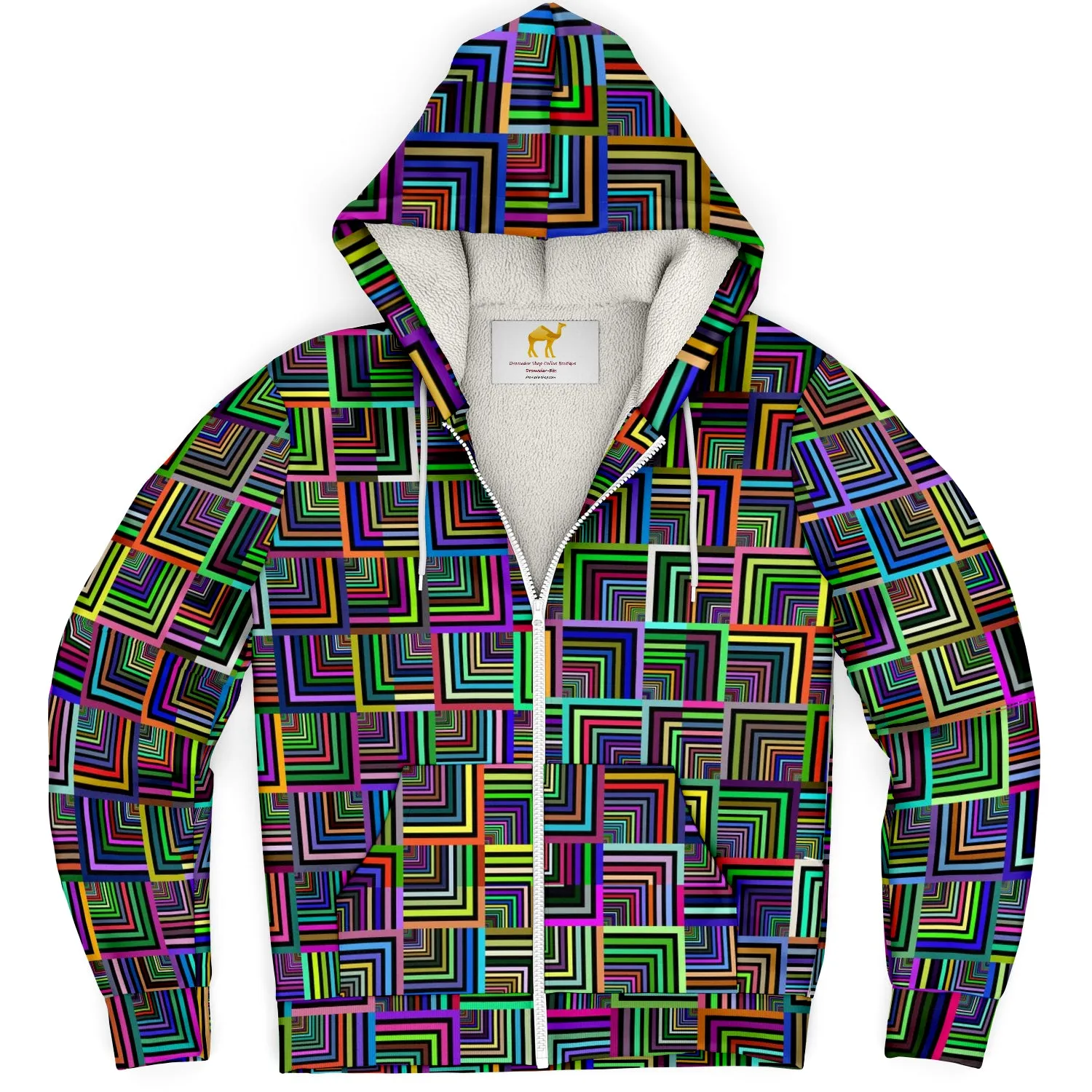 Pepita Rainbow Microfleece Zip Hoodie