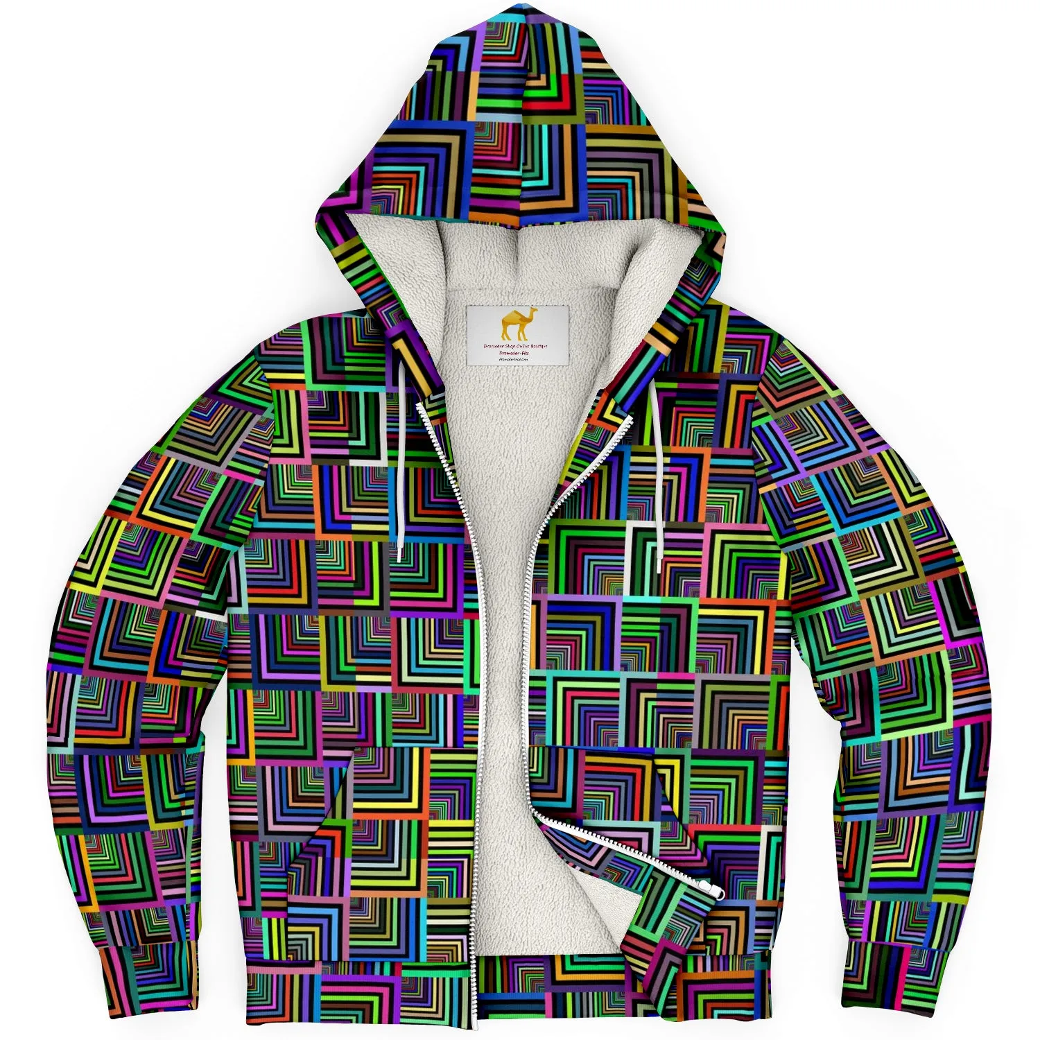 Pepita Rainbow Microfleece Zip Hoodie