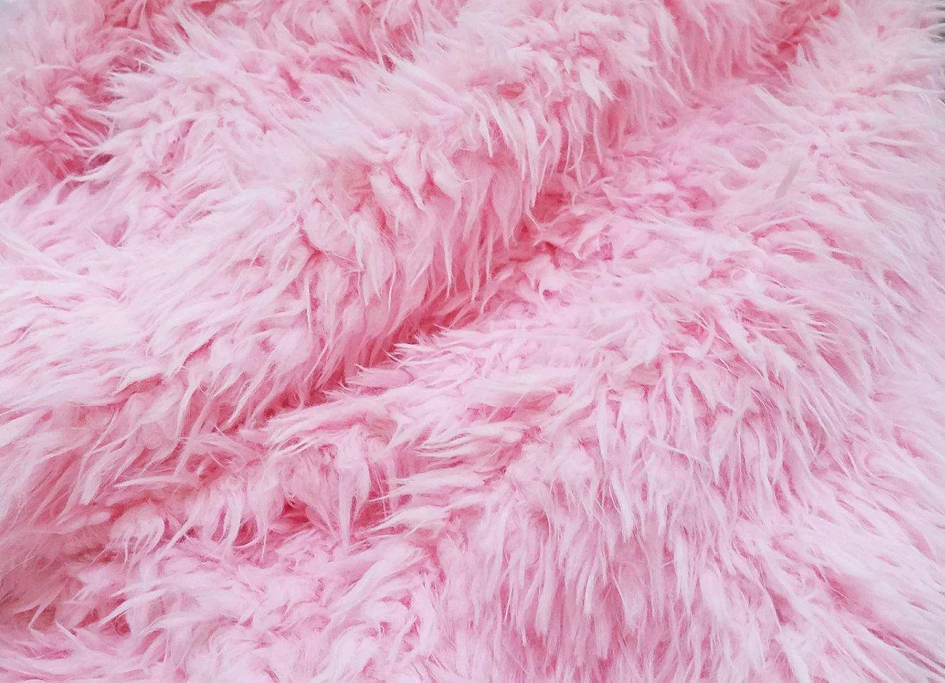 Pink Minkyak Faux Fur Photography Prop Rug