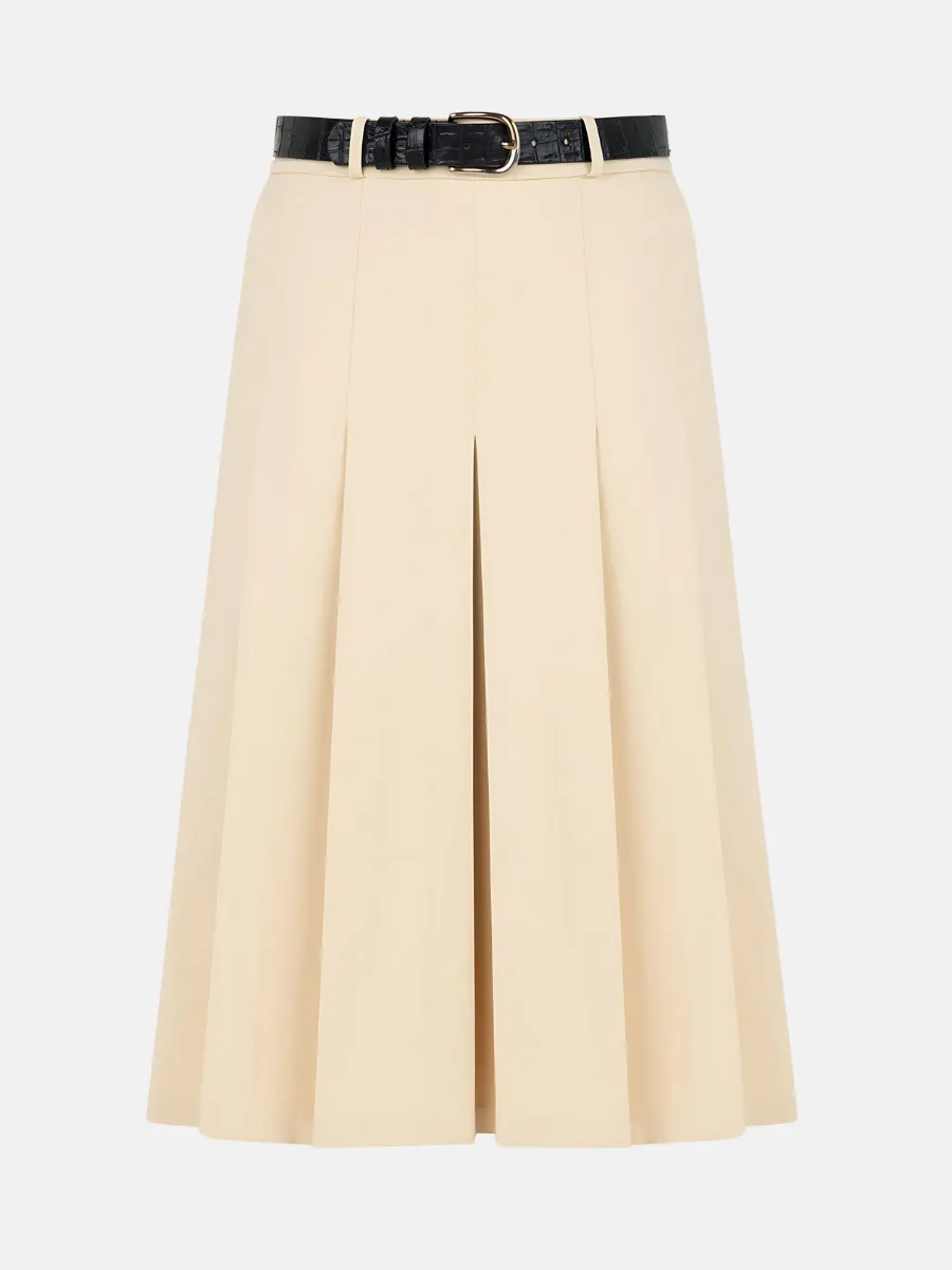 Pleated Knee Length Skirt