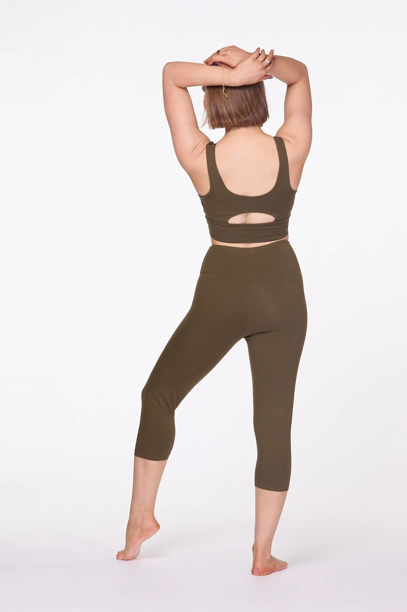 Power Capri Leggings | Khaki