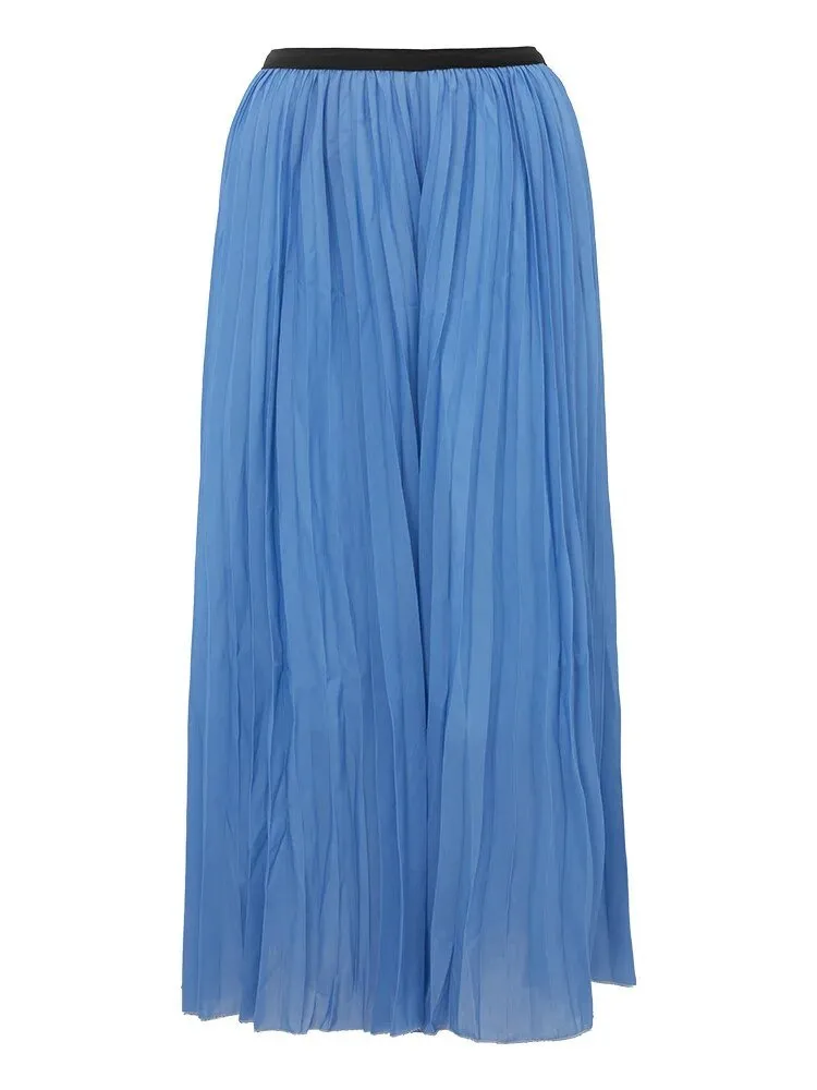 Pre Order:  Blue Hues Pleated Top   Skirt Set