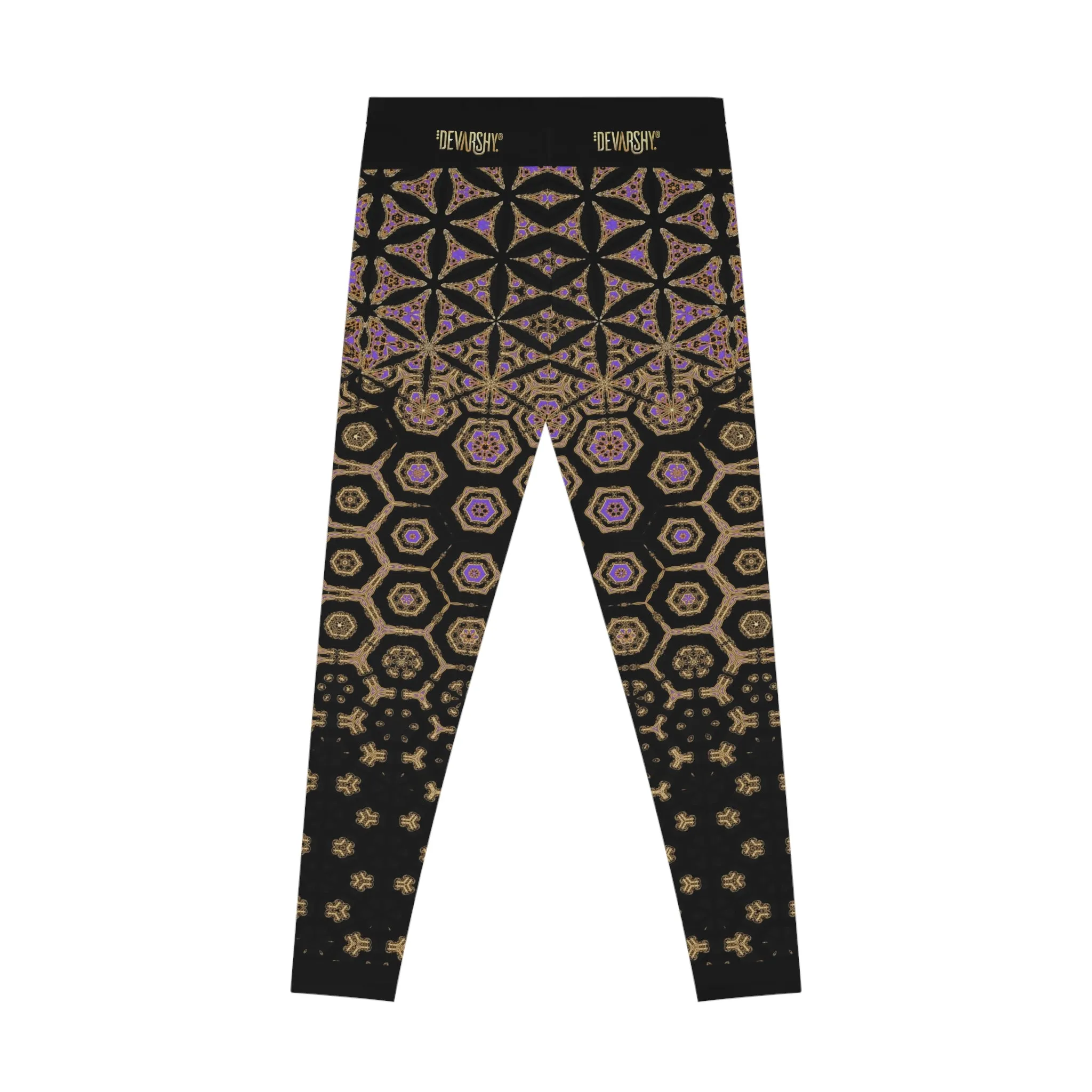 Purple Hexagon Leggings Women Geometric Print Leggings Sports Wear Spandex Leggings Women Lounge Wear | D20053