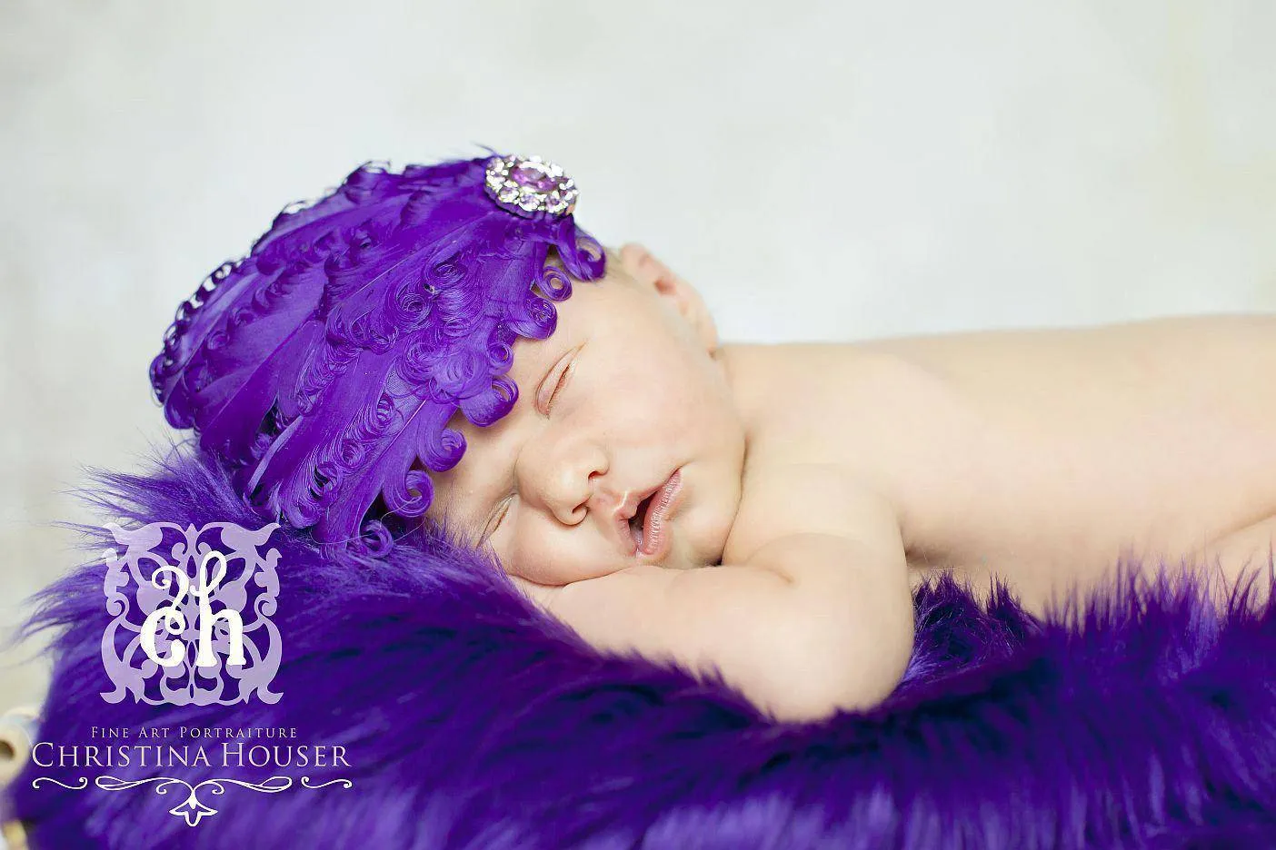 Purple Mongolian Faux Fur Photography Prop Rug Newborn Baby Toddler