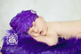 Purple Mongolian Faux Fur Photography Prop Rug Newborn Baby Toddler