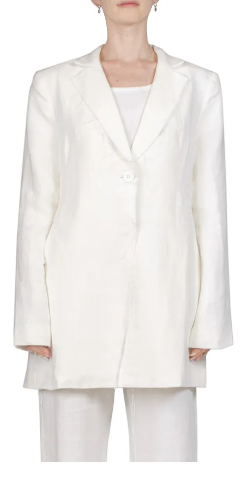 Raw Edge Blazer Ivory