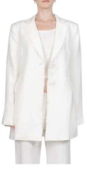 Raw Edge Blazer Ivory