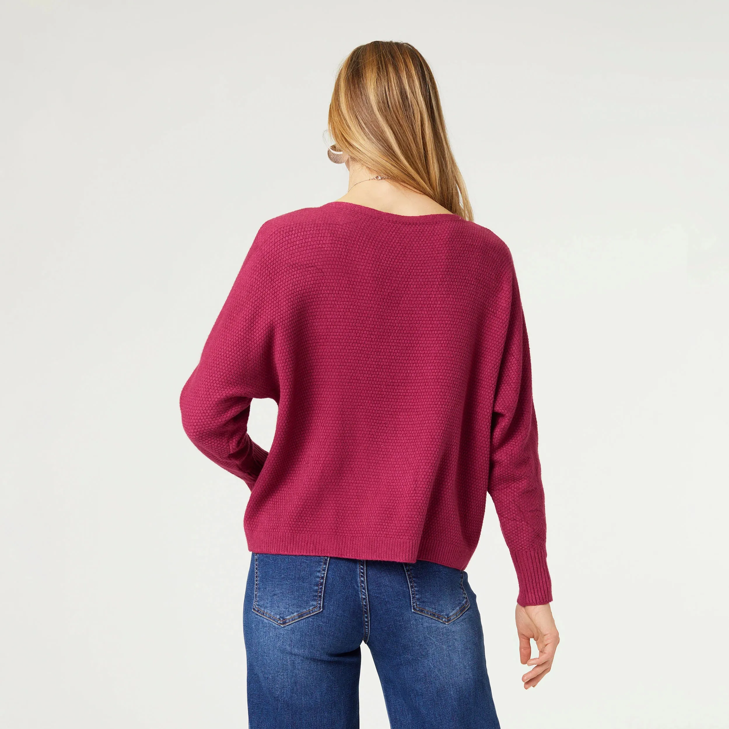 Relaxed Ciana Sweater - Burgundy