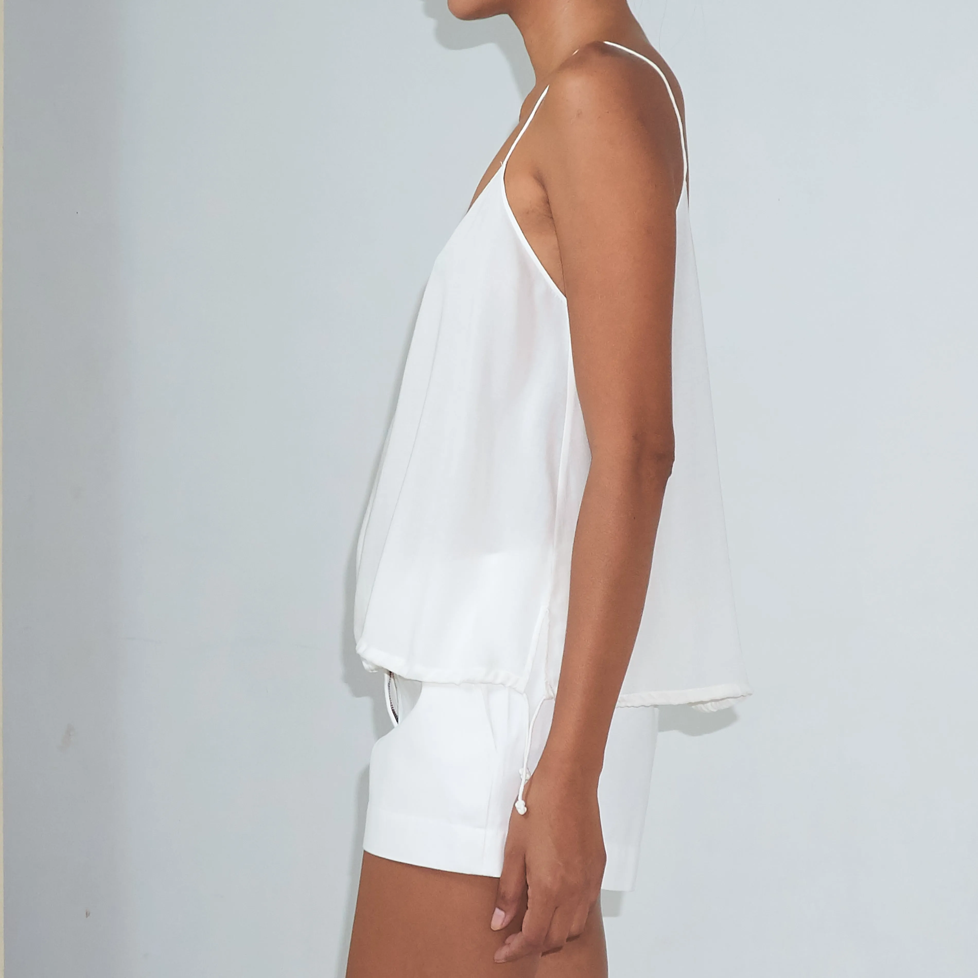 RINKI STRING CAMISOLE - Rayon Voile | Off White