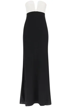 Roland mouret stretch silk maxi dress