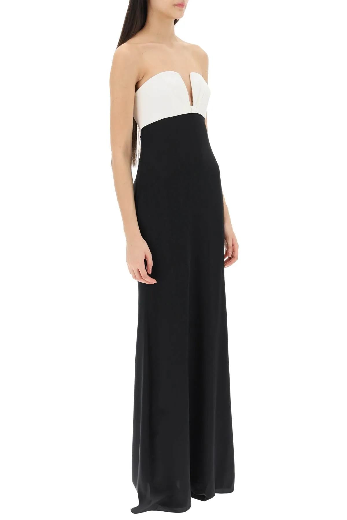 Roland mouret stretch silk maxi dress