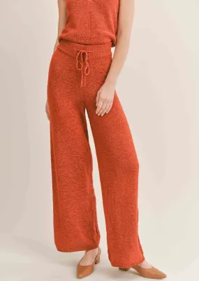 Rust Wide Leg Lady Pants