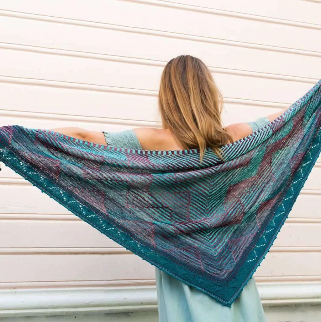 Rythmic Shawl Knitting Kit by Nurgun Bayazit