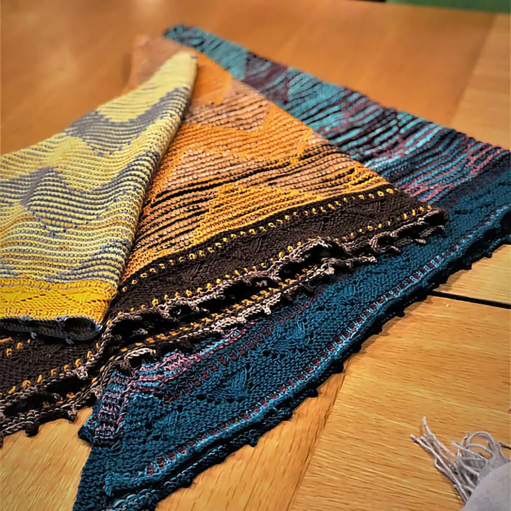 Rythmic Shawl Knitting Kit by Nurgun Bayazit