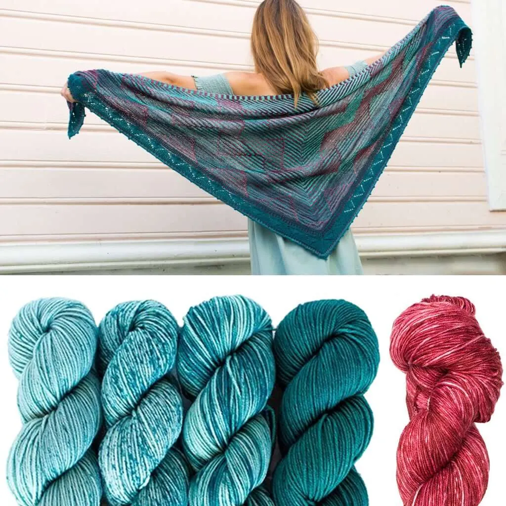 Rythmic Shawl Knitting Kit by Nurgun Bayazit