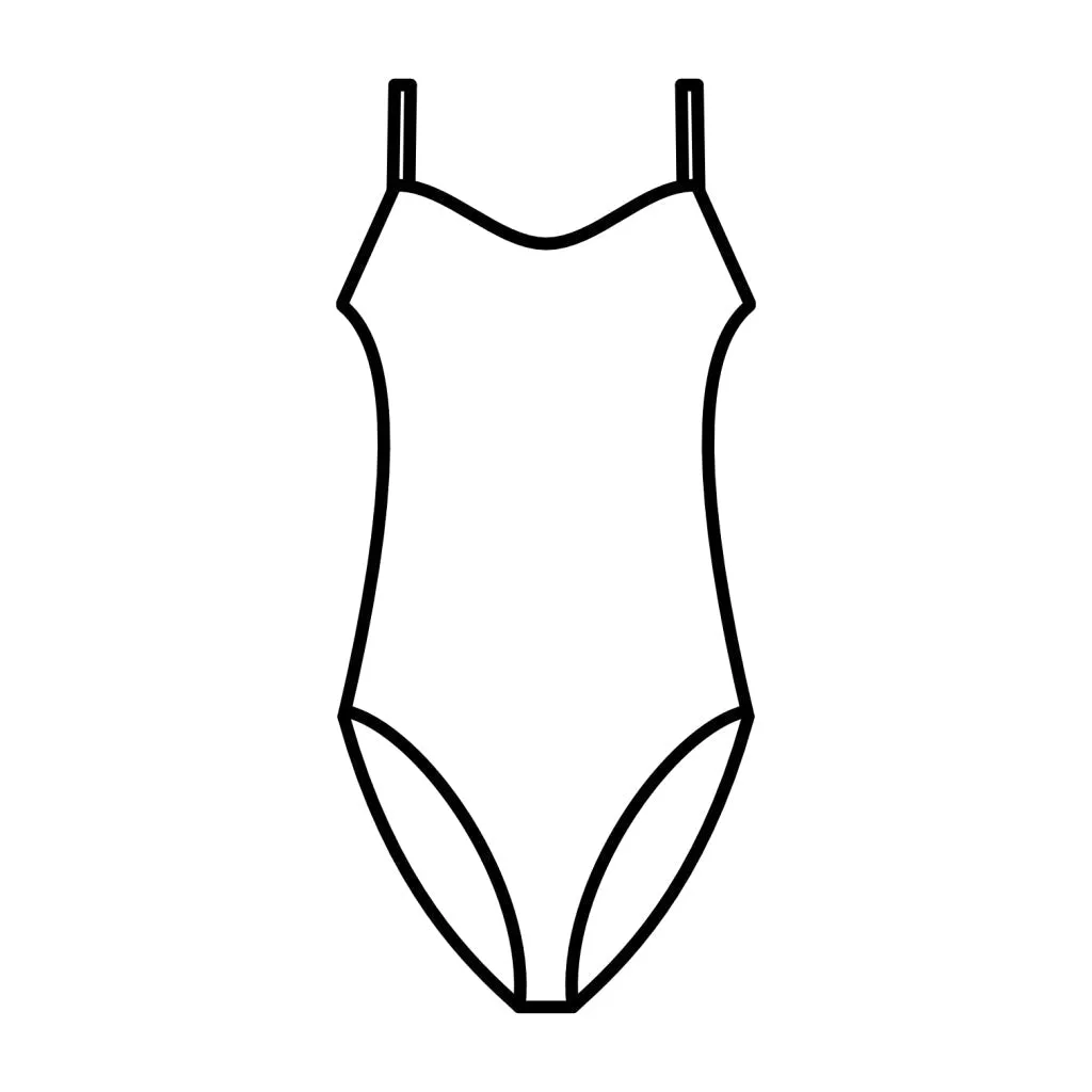 SABINE - NYLON LYCRA CROSS BACK CAMISOLE LEOTARD